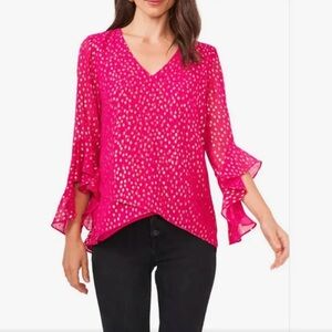 Vince Camuto woman’s pink and gold  blouse size XL